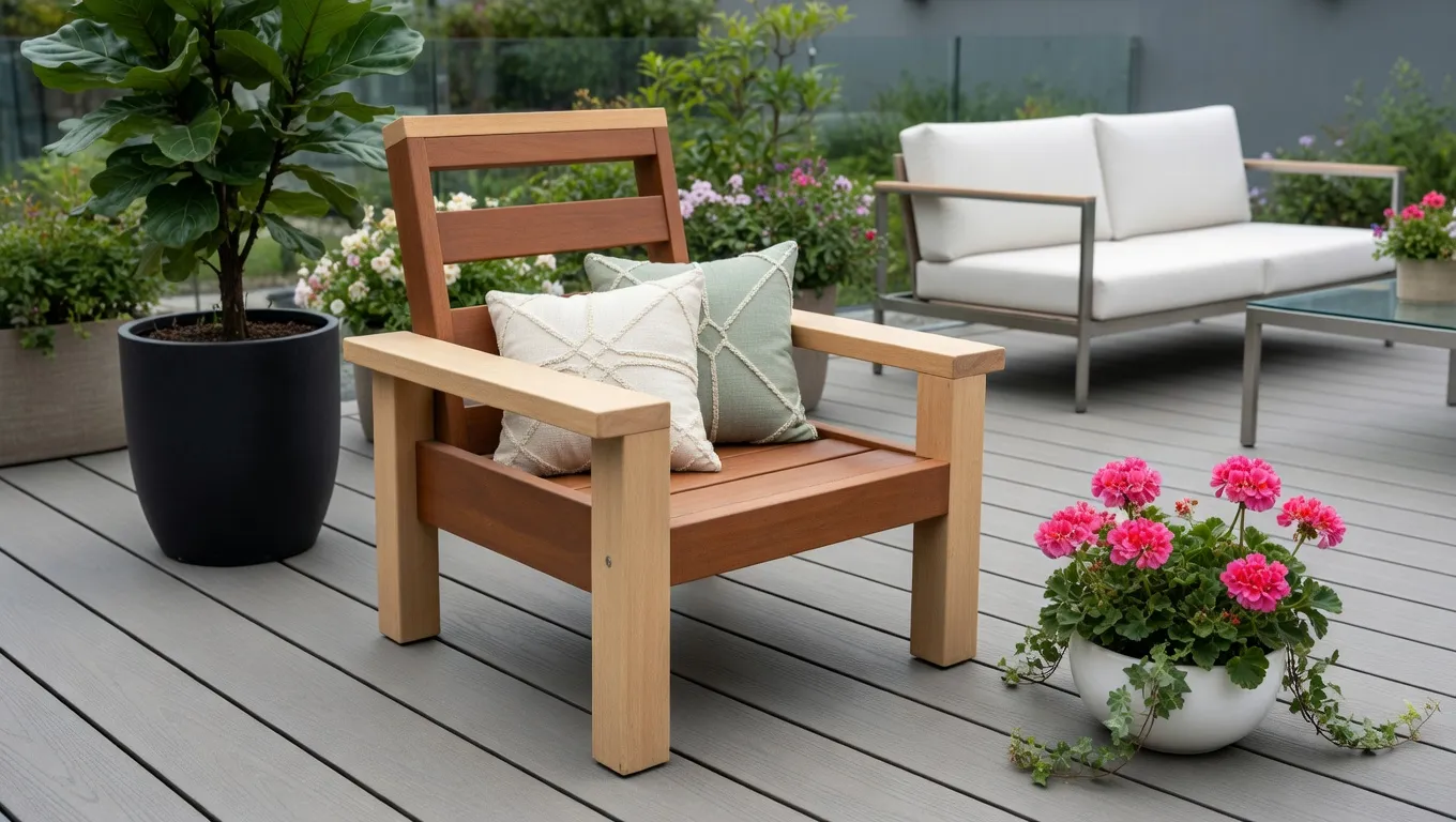 A modern outdoor chair, designed in GCrafter